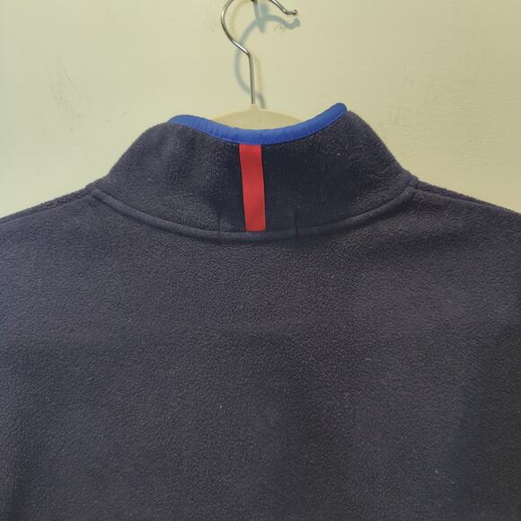 Polo Ralph Lauren Mens Sz S Navy Blue Fleece 1/4 Snap Pullover Jacket Colorblock - Picture 4 of 6